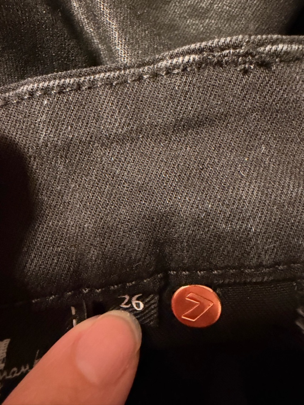 7 For All Mankind Black Skinny  Jeans - Picture 6 of 12